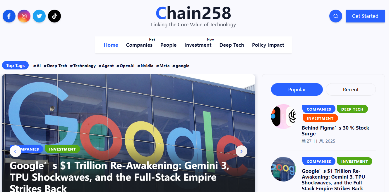 Chain258.com: Leading the Way in Tech News with Professional Depth and Innovative Interaction
